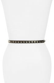 Garavani Rockstud Skinny Calfskin Leather Belt at Nordstrom